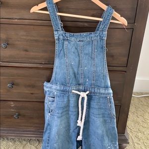 Free People distressed Overalls Small